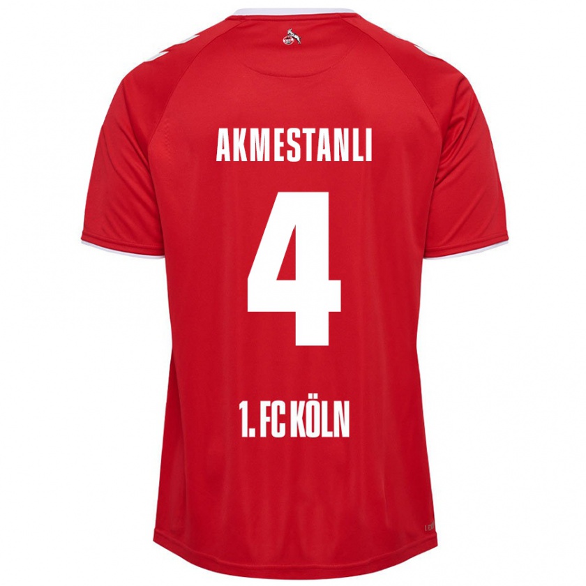 Kandiny Herren Teoman Akmestanli #4 Rot Weiß Auswärtstrikot Trikot 2024/25 T-Shirt