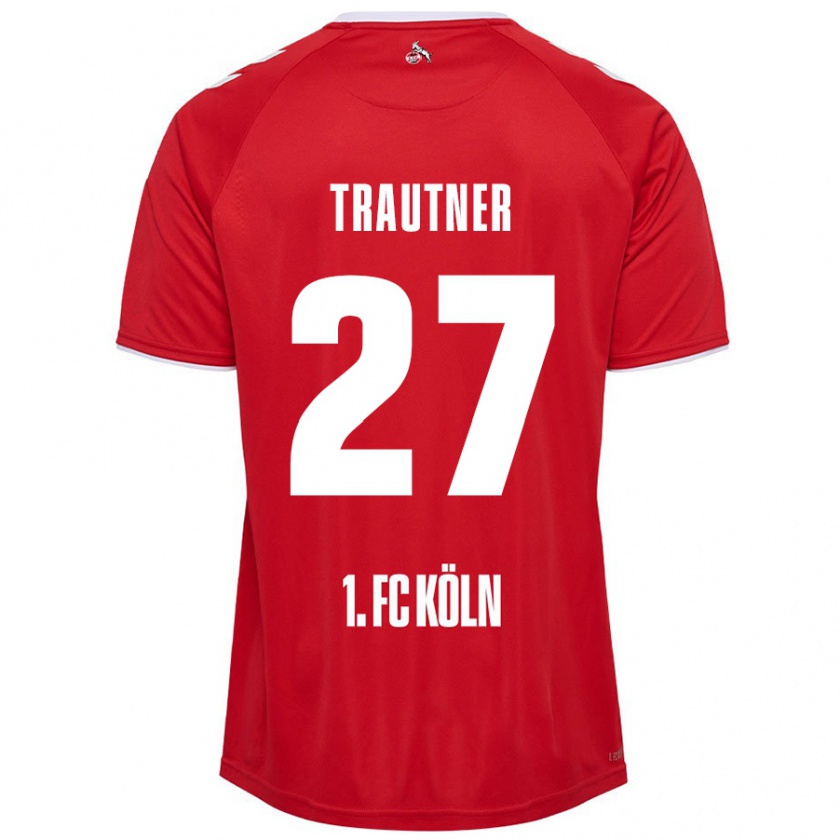 Kandiny Herren Tobias Trautner #27 Rot Weiß Auswärtstrikot Trikot 2024/25 T-Shirt