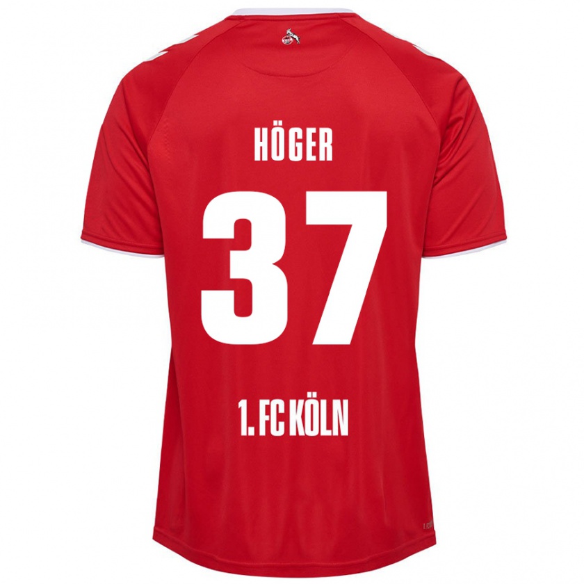 Kandiny Herren Marco Höger #37 Rot Weiß Auswärtstrikot Trikot 2024/25 T-Shirt