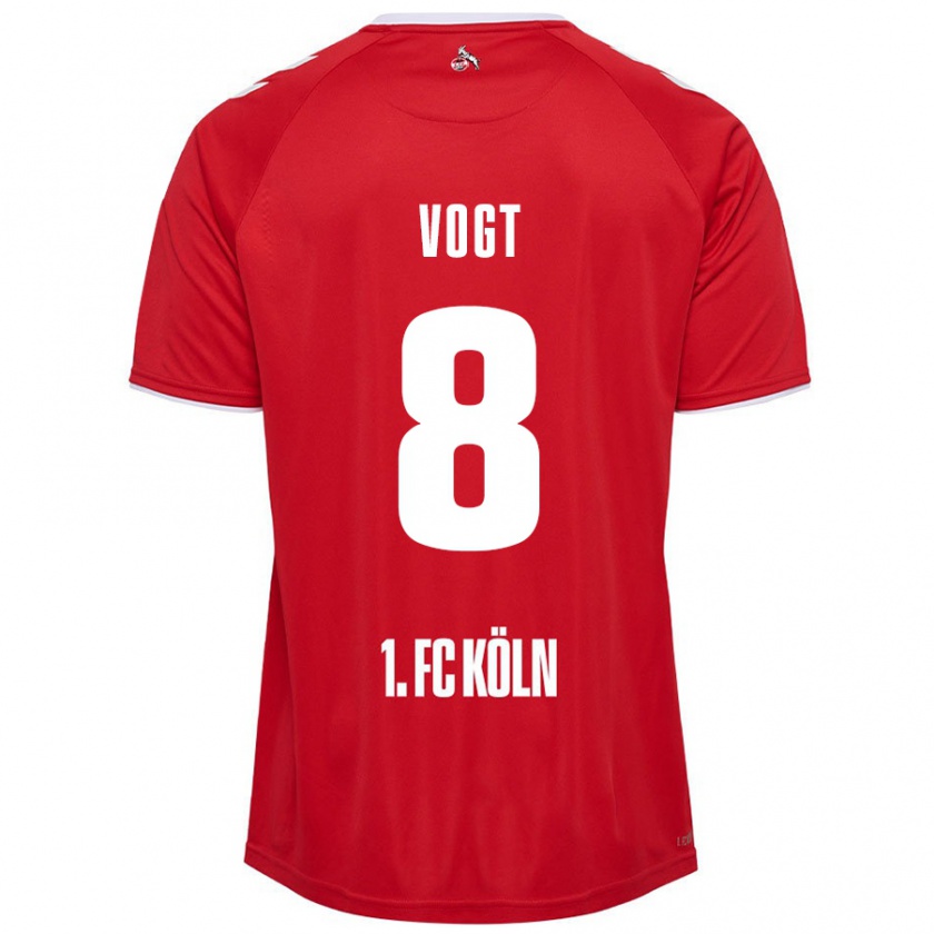 Kandiny Herren Laura Vogt #8 Rot Weiß Auswärtstrikot Trikot 2024/25 T-Shirt