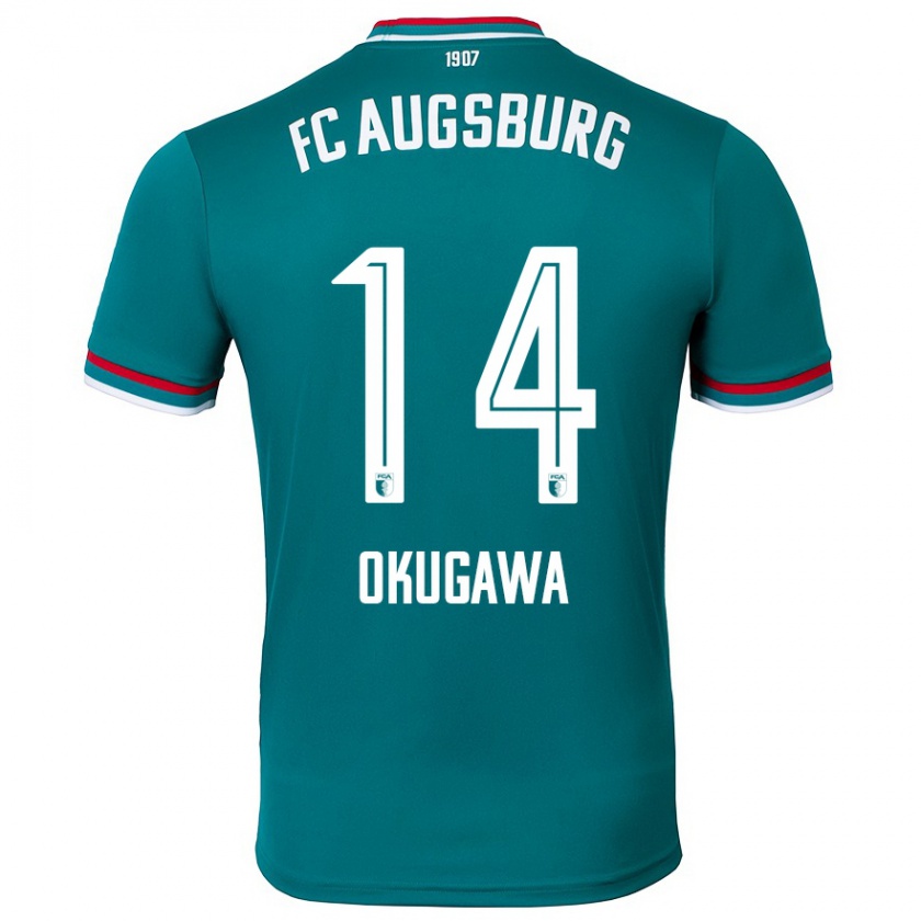 Kandiny Herren Masaya Okugawa #14 Dunkelgrün Auswärtstrikot Trikot 2024/25 T-Shirt