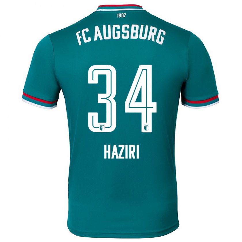 Kandiny Herren Edi Haziri #34 Dunkelgrün Auswärtstrikot Trikot 2024/25 T-Shirt