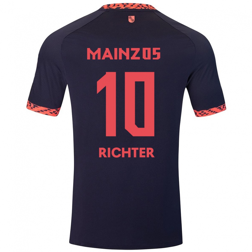 Kandiny Herren Marco Richter #10 Blau Korallenrot Auswärtstrikot Trikot 2024/25 T-Shirt