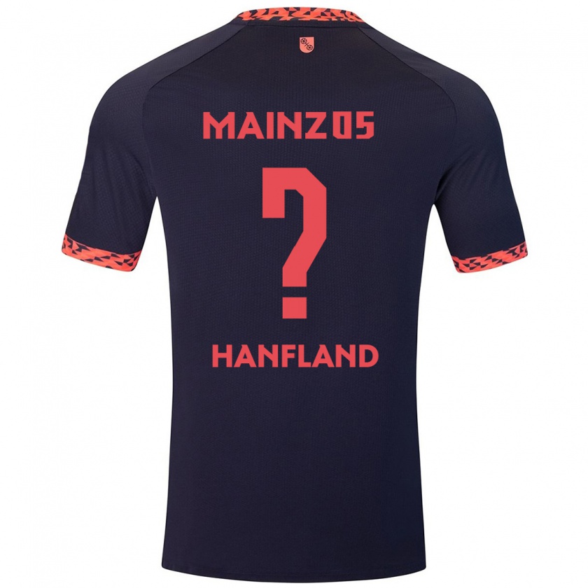 Kandiny Herren Paul Hanfland #0 Blau Korallenrot Auswärtstrikot Trikot 2024/25 T-Shirt