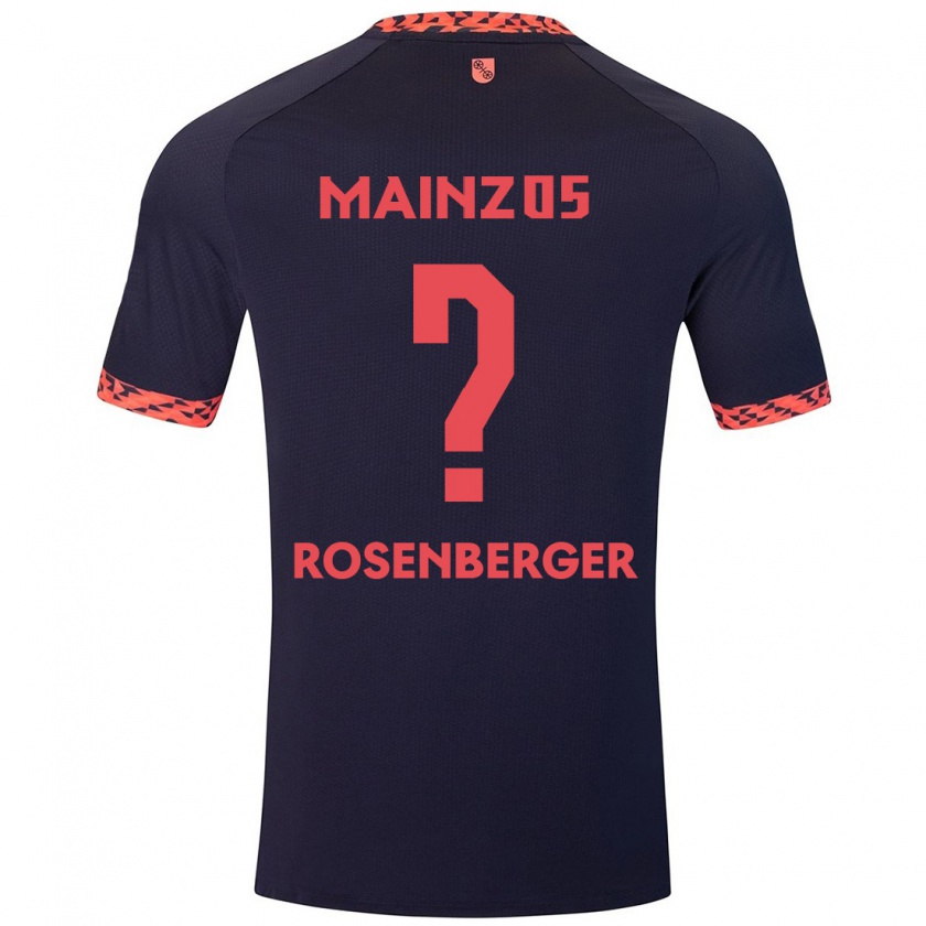 Kandiny Herren Chris Rosenberger #0 Blau Korallenrot Auswärtstrikot Trikot 2024/25 T-Shirt