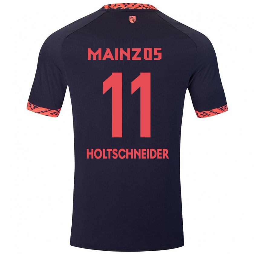 Kandiny Herren Hannah Holtschneider #11 Blau Korallenrot Auswärtstrikot Trikot 2024/25 T-Shirt