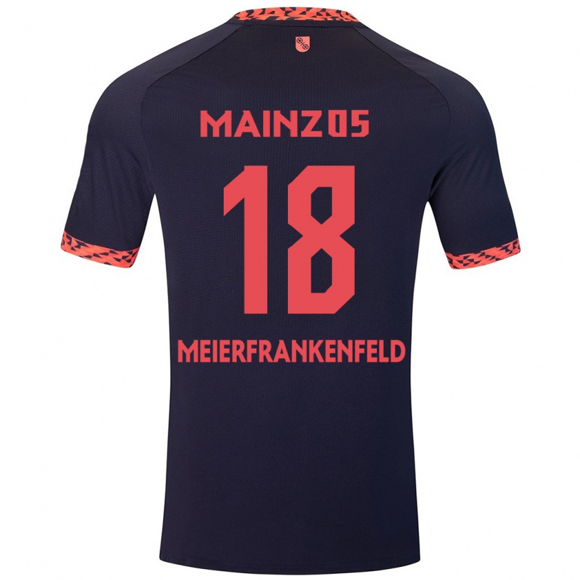 Kandiny Herren Jana Meierfrankenfeld #18 Blau Korallenrot Auswärtstrikot Trikot 2024/25 T-Shirt