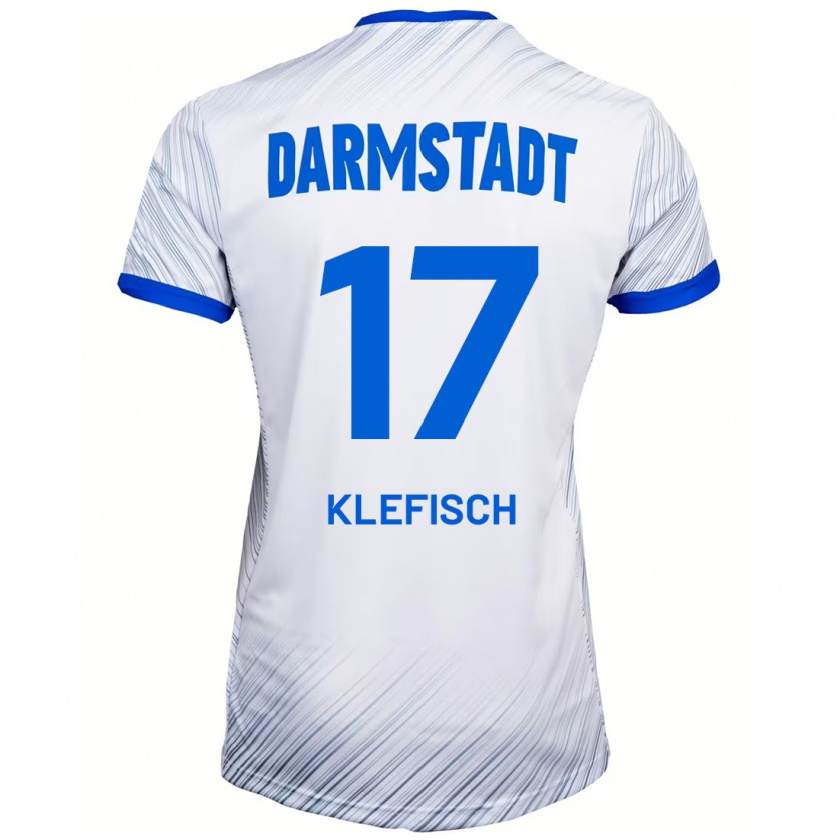 Kandiny Herren Kai Klefisch #17 Weiß Blau Auswärtstrikot Trikot 2024/25 T-Shirt