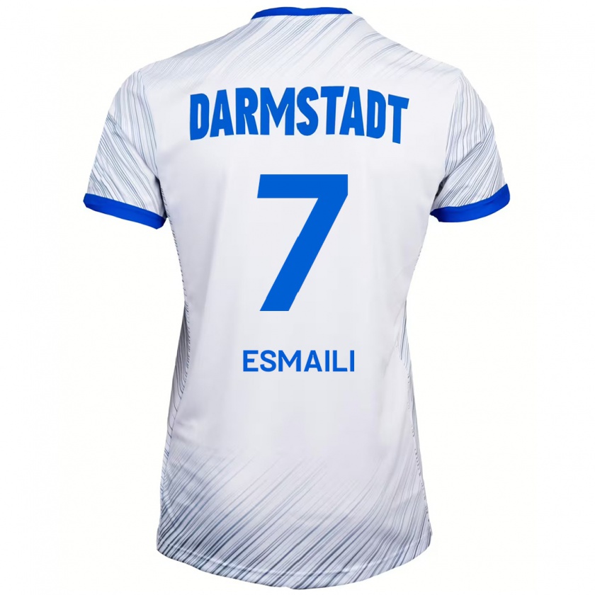 Kandiny Herren Ali Esmaili #7 Weiß Blau Auswärtstrikot Trikot 2024/25 T-Shirt