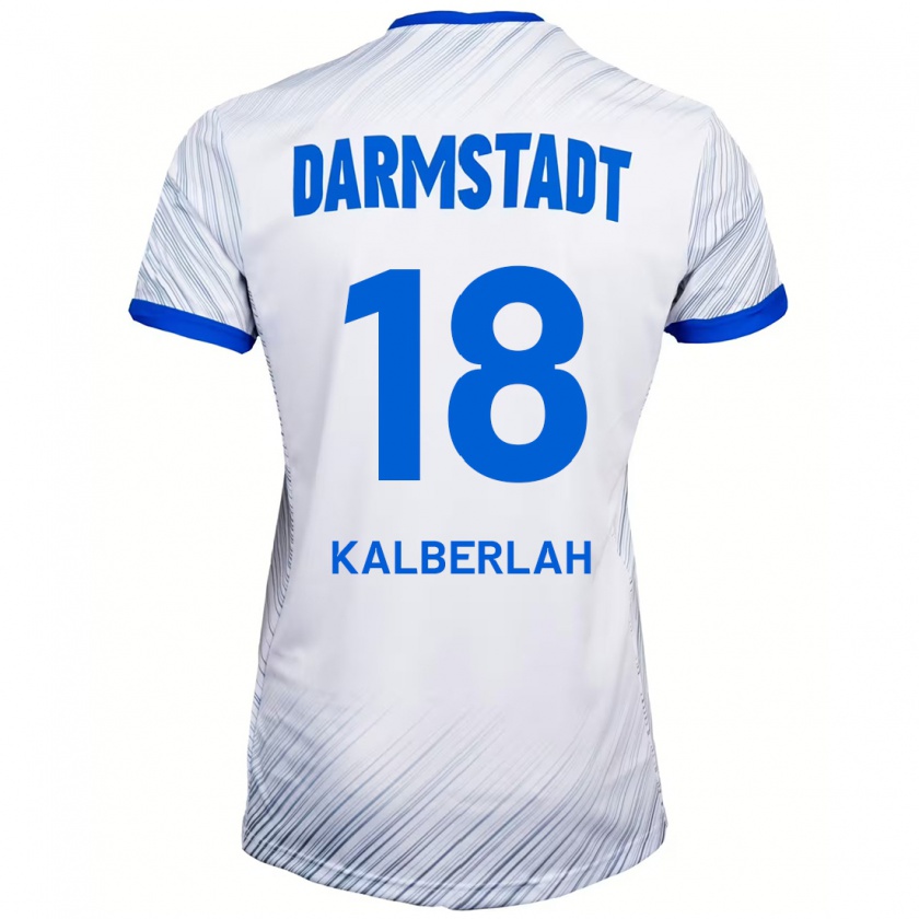 Kandiny Herren Simon Kalberlah #18 Weiß Blau Auswärtstrikot Trikot 2024/25 T-Shirt