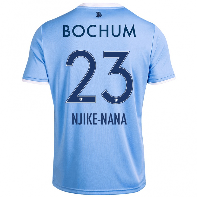 Kandiny Herren Jean-Philippe Njike-Nana #23 Himmelblau Auswärtstrikot Trikot 2024/25 T-Shirt