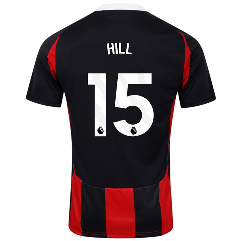 Kandiny Herren Anisha Hill #15 Schwarz Rot Auswärtstrikot Trikot 2024/25 T-Shirt