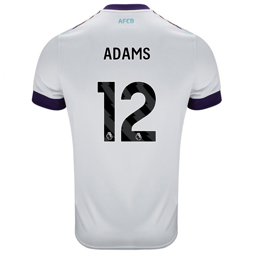 Kandiny Herren Tyler Adams #12 Weiß Grün Lila Auswärtstrikot Trikot 2024/25 T-Shirt