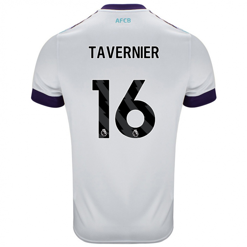 Kandiny Herren Marcus Tavernier #16 Weiß Grün Lila Auswärtstrikot Trikot 2024/25 T-Shirt