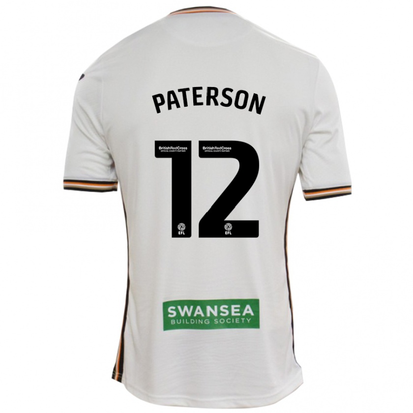 Kandiny Damen Jamie Paterson #12 Rot Weiß Heimtrikot Trikot 2024/25 T-Shirt