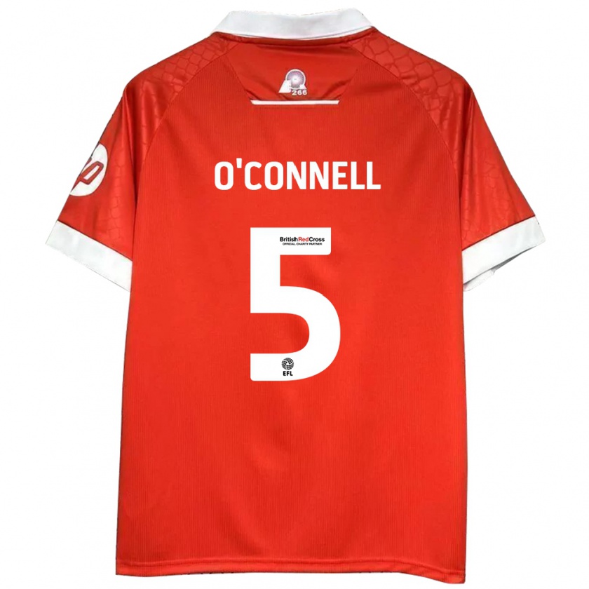 Kandiny Damen Eoghan O'connell #5 Rot Weiß Heimtrikot Trikot 2024/25 T-Shirt