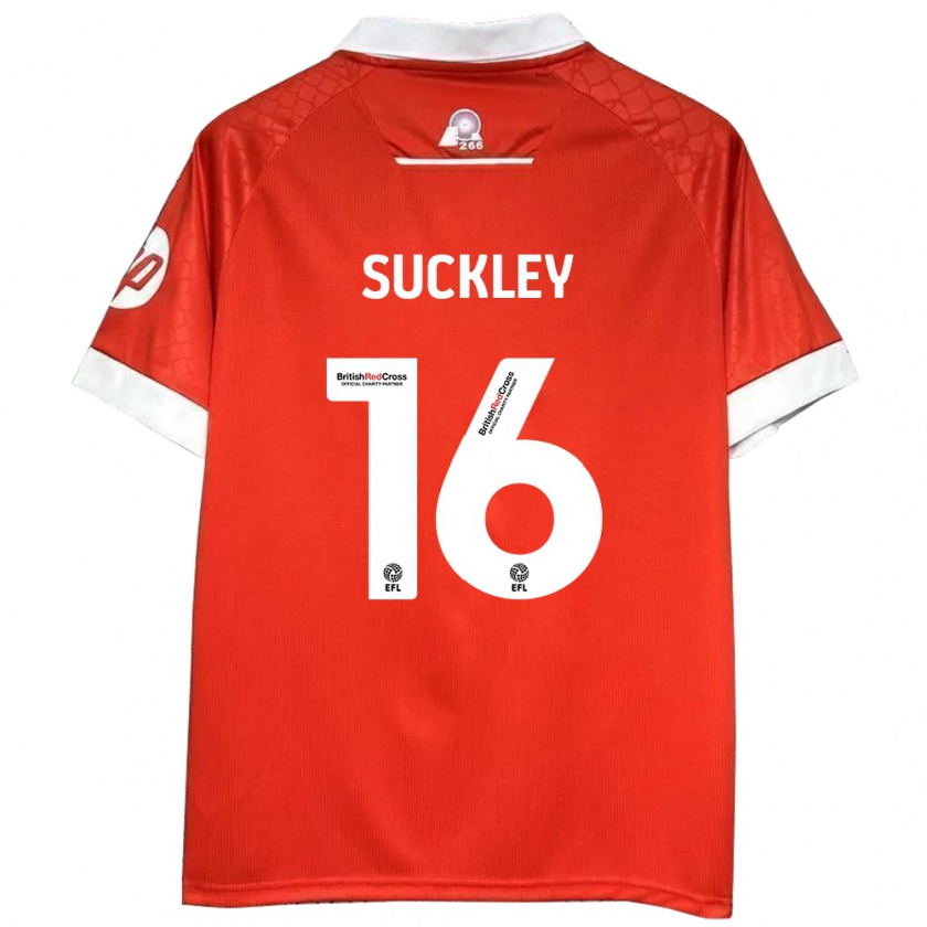 Kandiny Damen Ava Suckley #16 Rot Weiß Heimtrikot Trikot 2024/25 T-Shirt