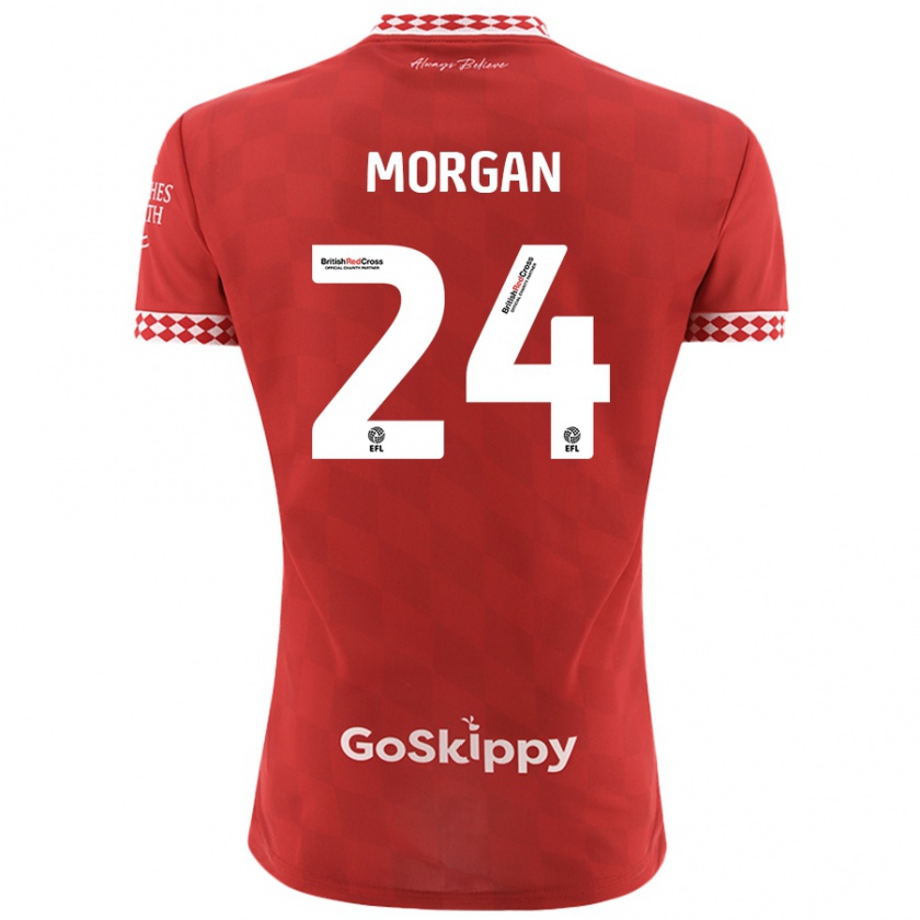 Kandiny Damen Ffion Morgan #24 Rot Heimtrikot Trikot 2024/25 T-Shirt