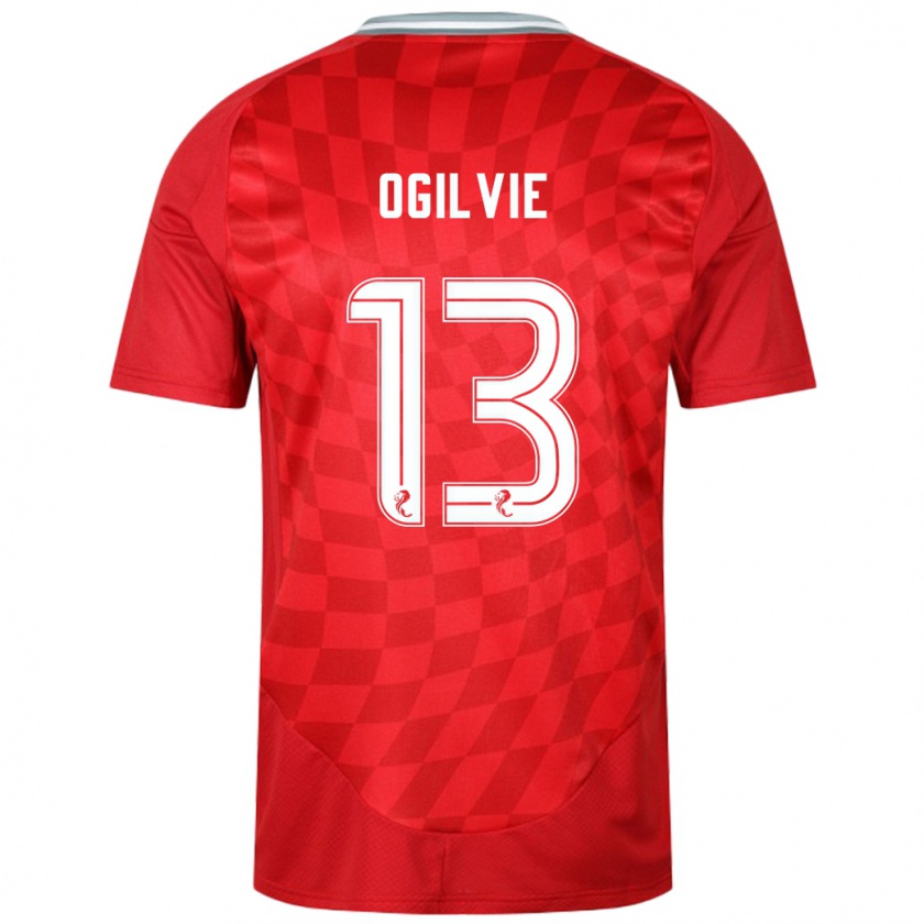 Kandiny Damen Francesca Ogilvie #13 Rot Heimtrikot Trikot 2024/25 T-Shirt