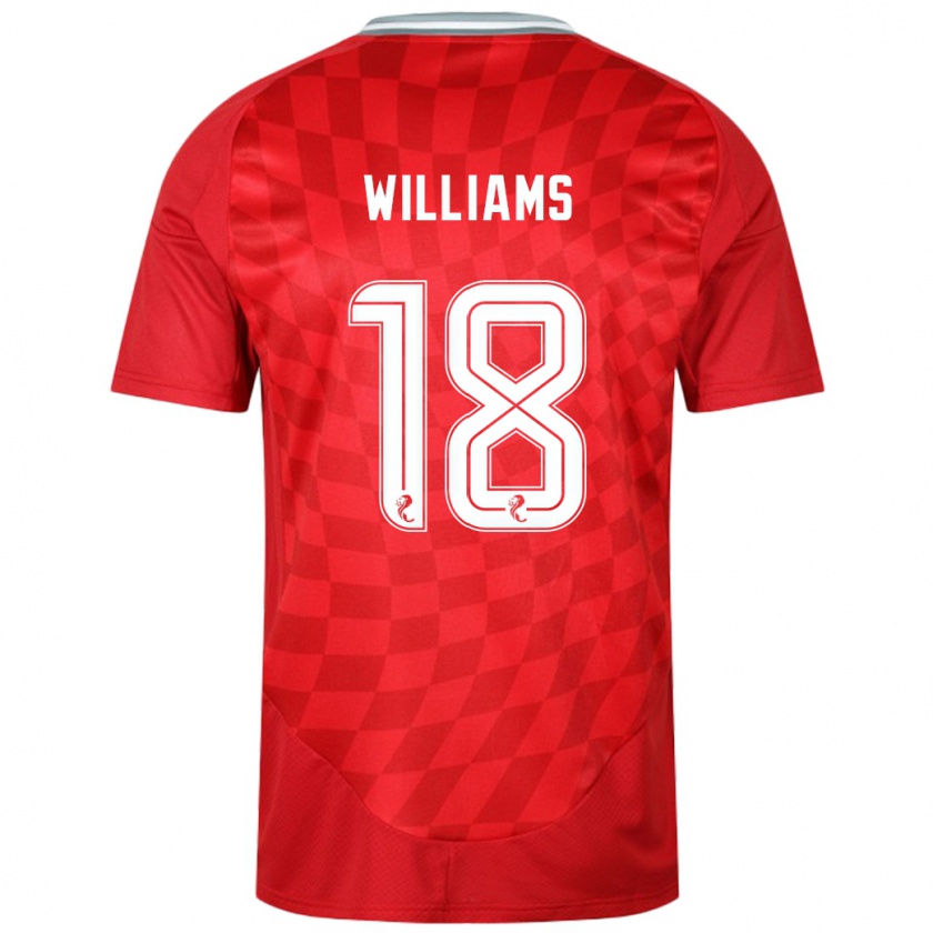 Kandiny Damen Rhys Williams #18 Rot Heimtrikot Trikot 2024/25 T-Shirt