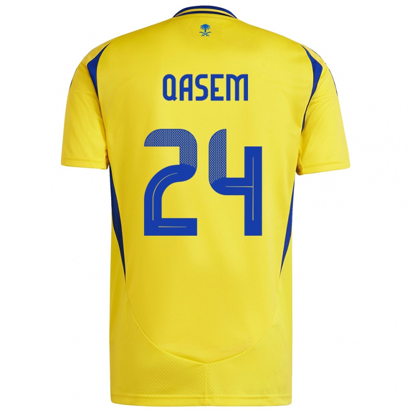 Kandiny Damen Mohammed Qasem #24 Gelb Blau Heimtrikot Trikot 2024/25 T-Shirt