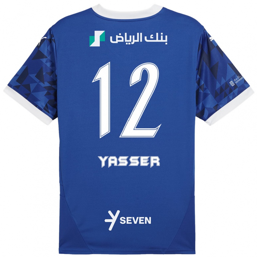 Kandiny Damen Yasser Al-Shahrani #12 Dunkelblau Weiß Heimtrikot Trikot 2024/25 T-Shirt