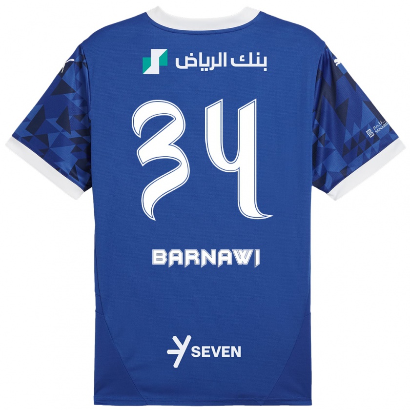 Kandiny Damen Saleh Barnawi #34 Dunkelblau Weiß Heimtrikot Trikot 2024/25 T-Shirt