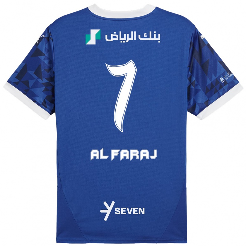 Kandiny Damen Salman Al-Faraj #7 Dunkelblau Weiß Heimtrikot Trikot 2024/25 T-Shirt