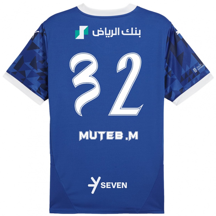 Kandiny Damen Muteb Al-Mufarrij #32 Dunkelblau Weiß Heimtrikot Trikot 2024/25 T-Shirt