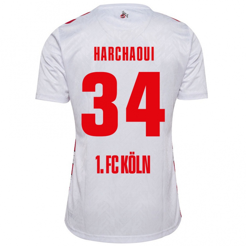 Kandiny Damen Fayssal Harchaoui #34 Weiß Rot Heimtrikot Trikot 2024/25 T-Shirt