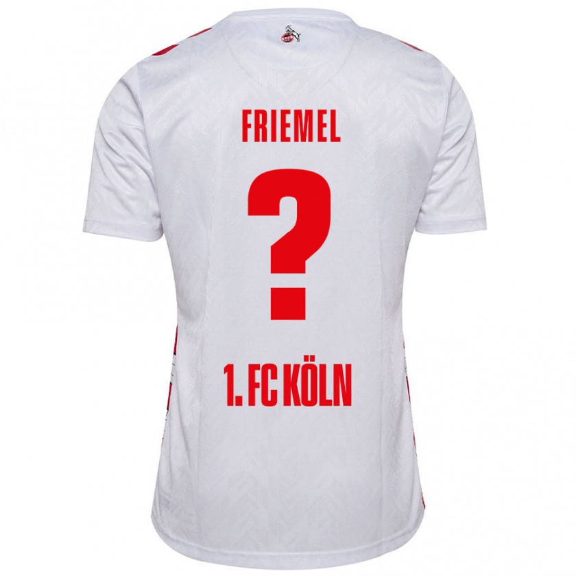 Kandiny Damen Jonathan Friemel #0 Weiß Rot Heimtrikot Trikot 2024/25 T-Shirt