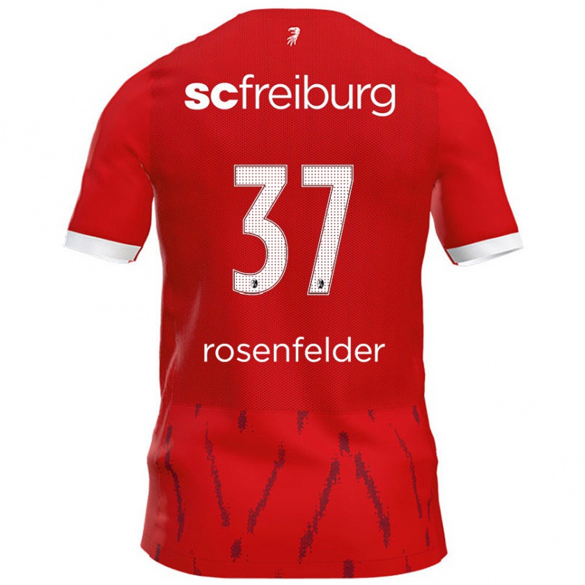 Kandiny Damen Max Rosenfelder #37 Rot Heimtrikot Trikot 2024/25 T-Shirt