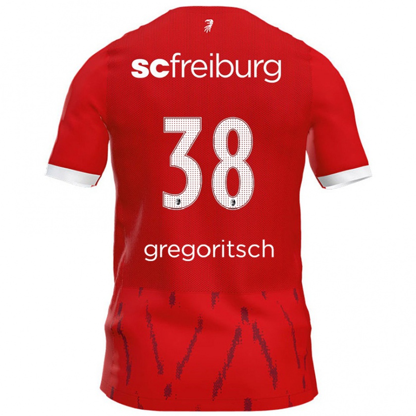 Kandiny Damen Michael Gregoritsch #38 Rot Heimtrikot Trikot 2024/25 T-Shirt