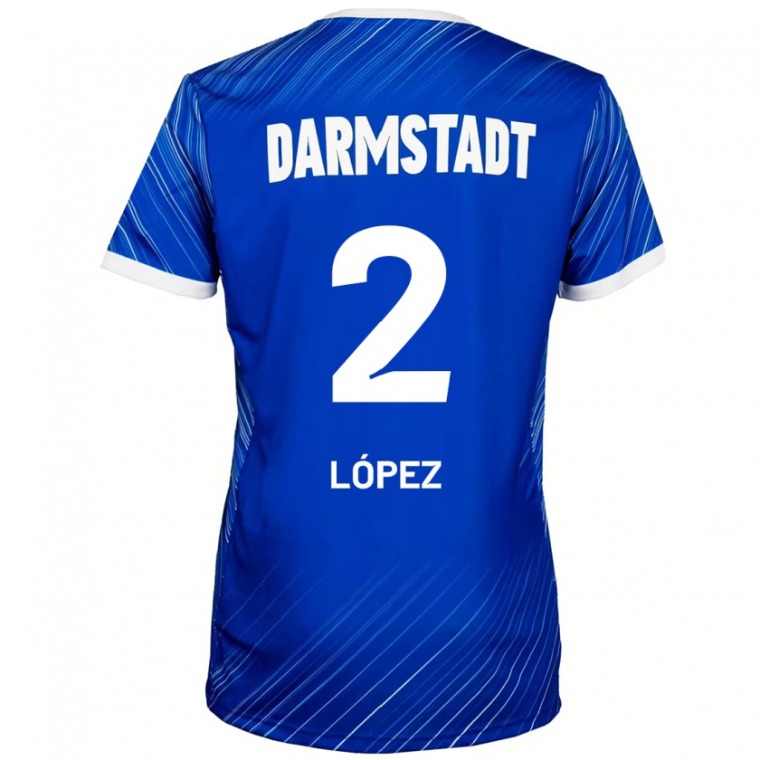 Kandiny Damen Sergio López #2 Blau Weiß Heimtrikot Trikot 2024/25 T-Shirt