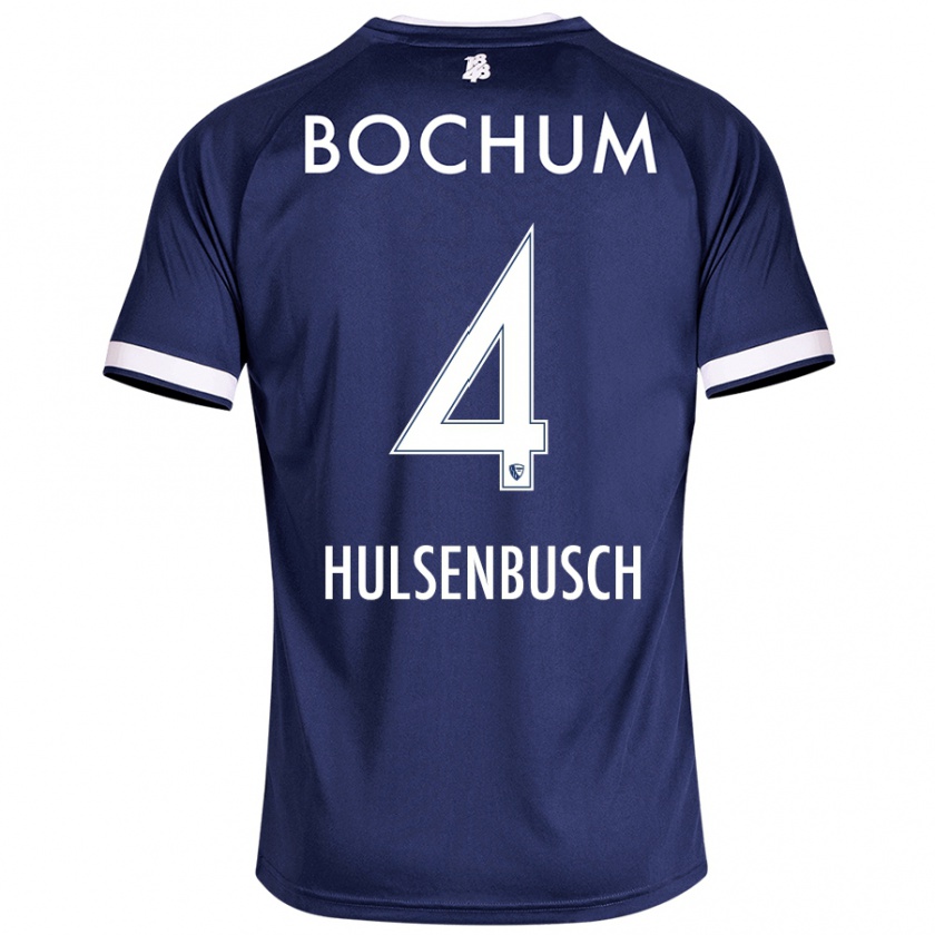 Kandiny Damen Daniel Hülsenbusch #4 Dunkelblau Heimtrikot Trikot 2024/25 T-Shirt