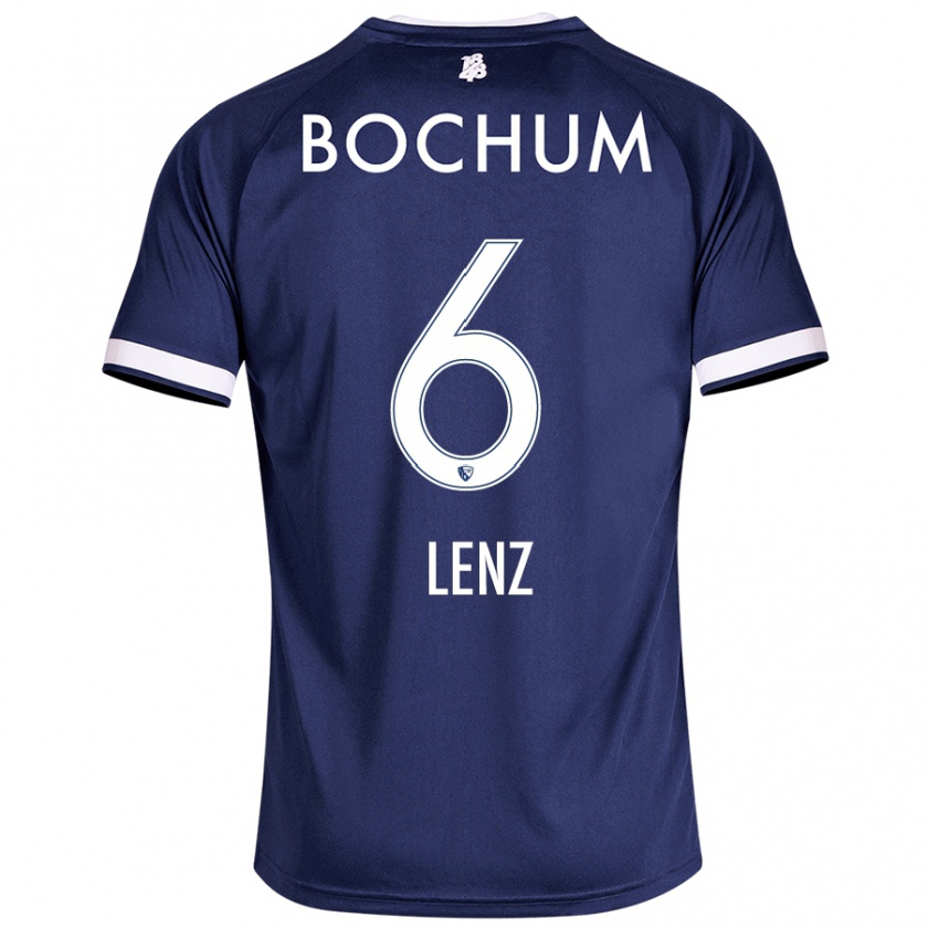 Kandiny Damen Cajetan Lenz #6 Dunkelblau Heimtrikot Trikot 2024/25 T-Shirt