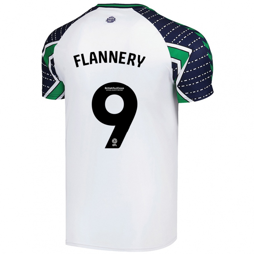 Kandiny Damen Keira Flannery #9 Weiß Auswärtstrikot Trikot 2024/25 T-Shirt