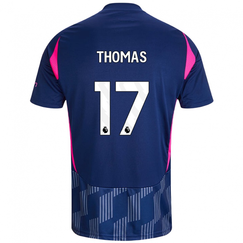 Kandiny Damen Freya Thomas #17 Königsblau Rosa Auswärtstrikot Trikot 2024/25 T-Shirt