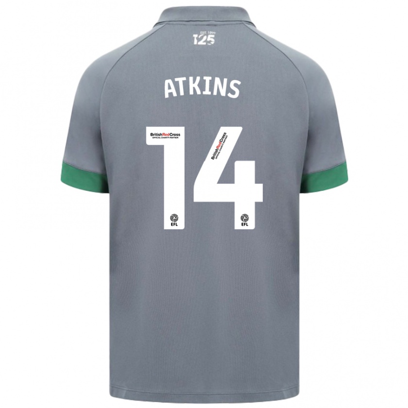 Kandiny Damen Zoe Atkins #14 Dunkelgrau Auswärtstrikot Trikot 2024/25 T-Shirt