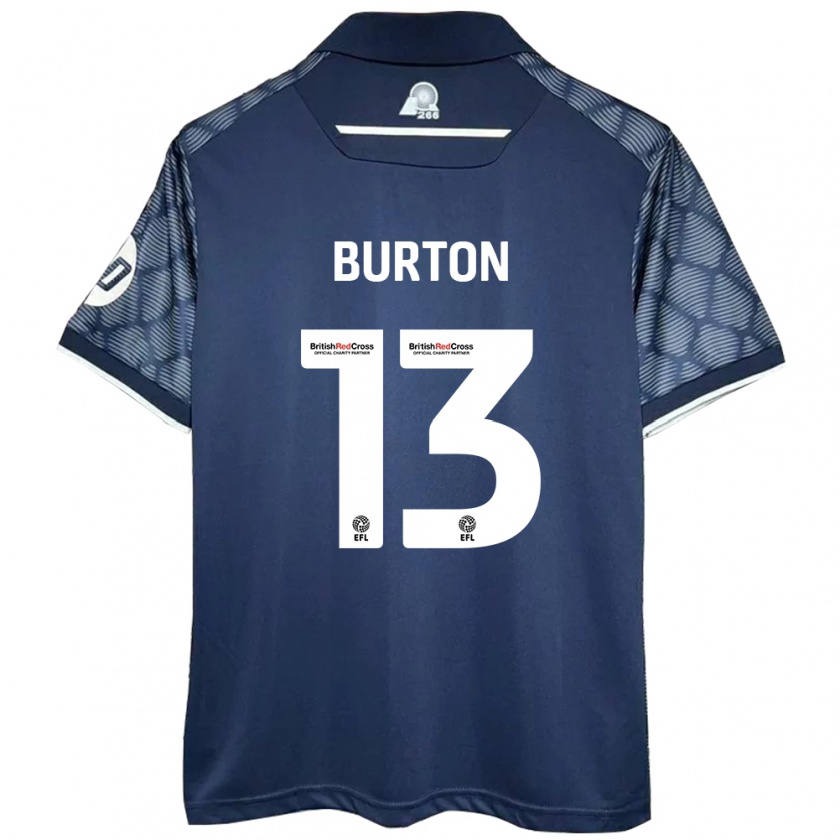 Kandiny Damen Callum Burton #13 Schwarz Auswärtstrikot Trikot 2024/25 T-Shirt