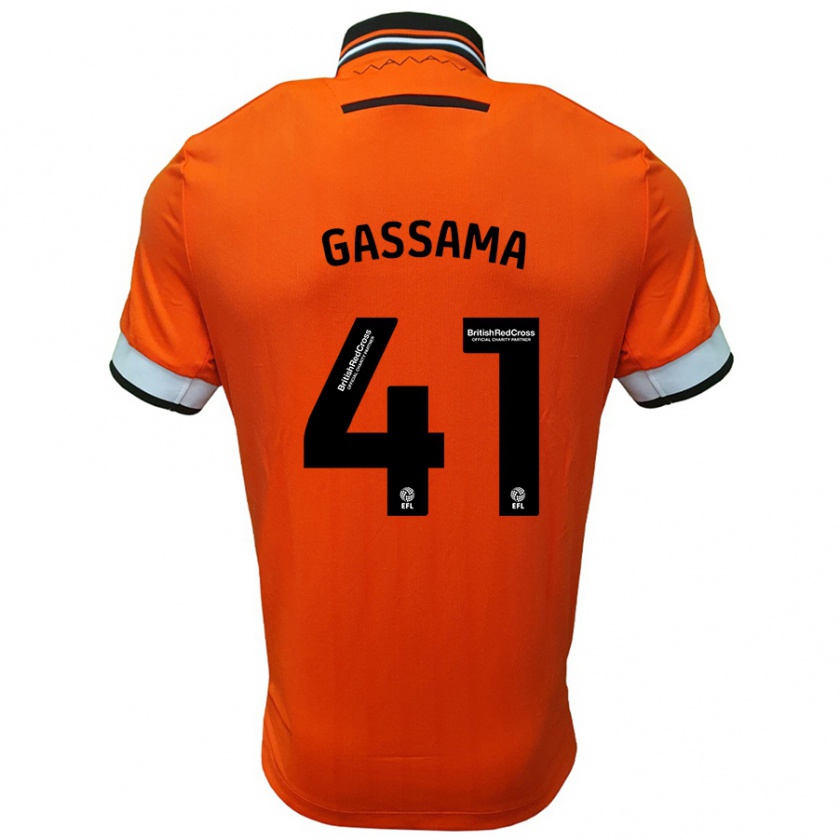 Kandiny Damen Djeidi Gassama #41 Orange Weiß Auswärtstrikot Trikot 2024/25 T-Shirt