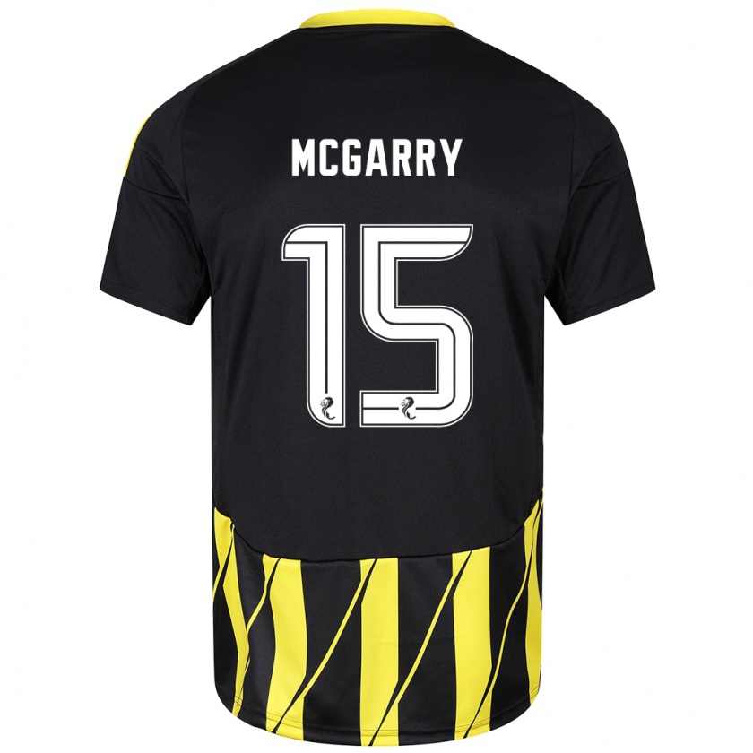 Kandiny Damen James Mcgarry #15 Schwarz Gelb Auswärtstrikot Trikot 2024/25 T-Shirt