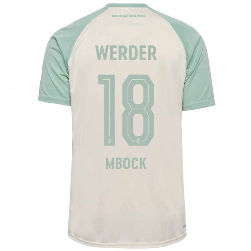 Kandiny Damen Princewill Mbock #18 Cremeweiß Hellgrün Auswärtstrikot Trikot 2024/25 T-Shirt