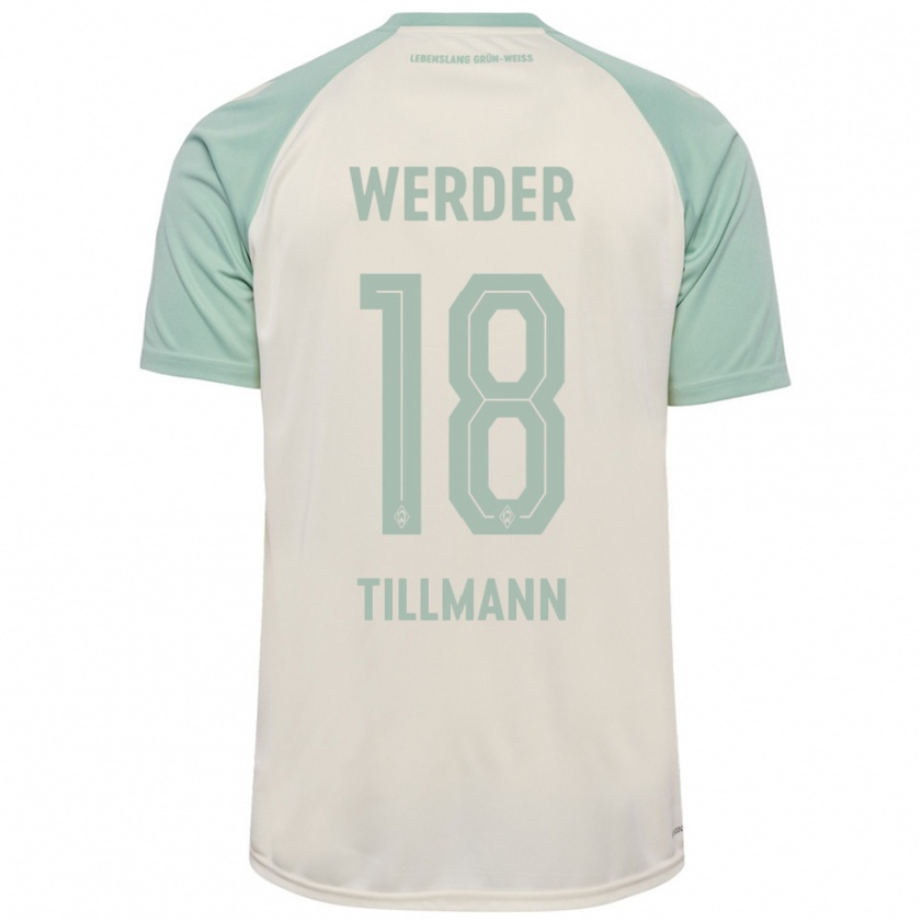 Kandiny Damen Felix Tillmann #18 Cremeweiß Hellgrün Auswärtstrikot Trikot 2024/25 T-Shirt