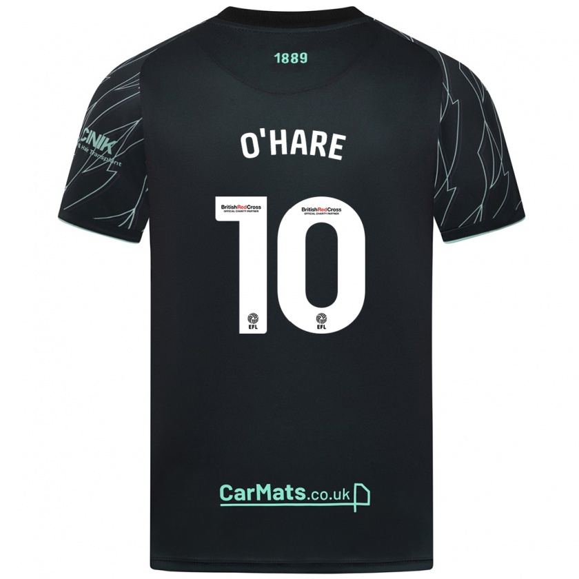 Kandiny Damen Callum O'hare #10 Schwarz Grün Auswärtstrikot Trikot 2024/25 T-Shirt