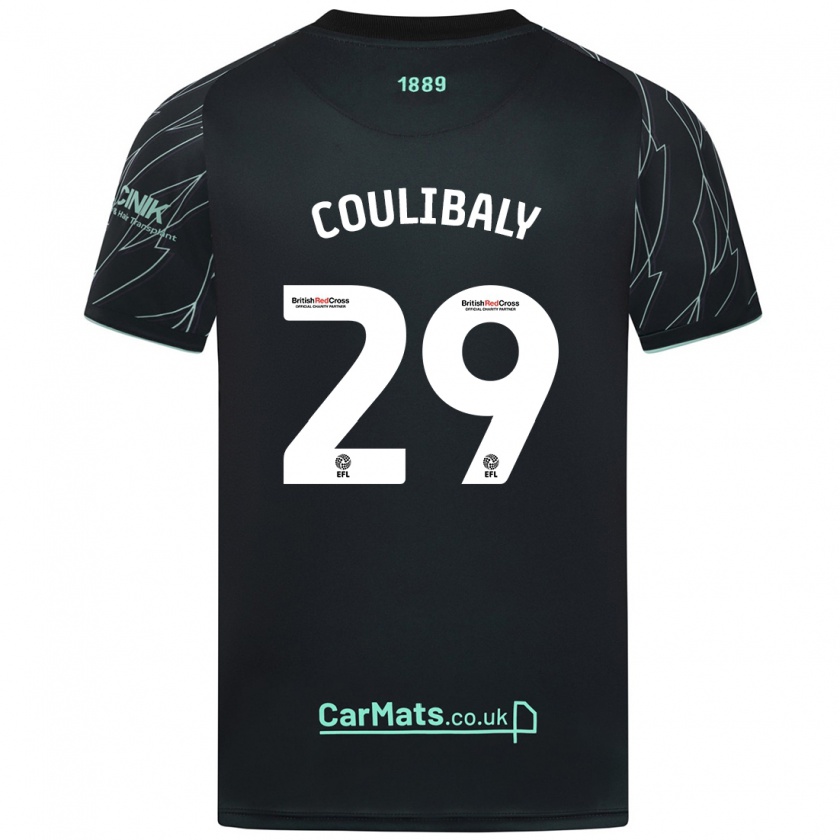 Kandiny Damen Ismaila Coulibaly #29 Schwarz Grün Auswärtstrikot Trikot 2024/25 T-Shirt