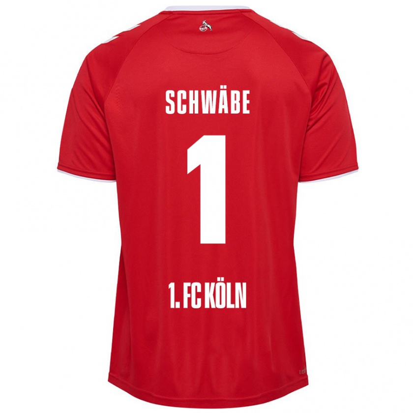 Kandiny Damen Marvin Schwäbe #1 Rot Weiß Auswärtstrikot Trikot 2024/25 T-Shirt