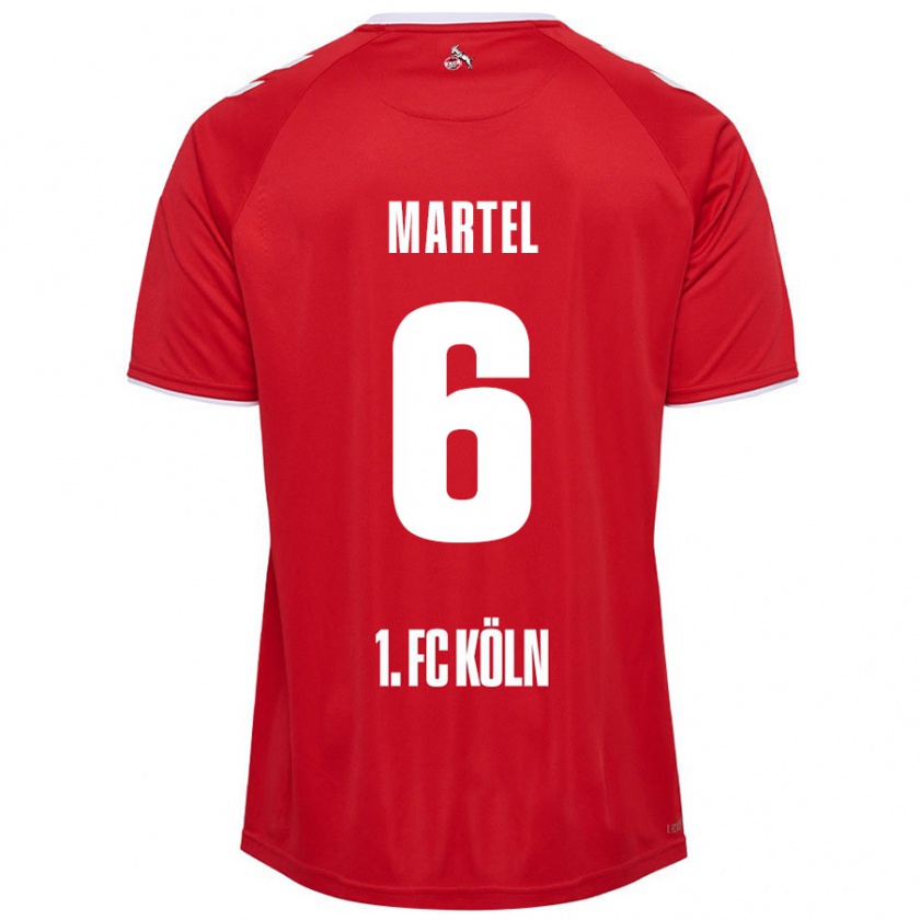 Kandiny Damen Eric Martel #6 Rot Weiß Auswärtstrikot Trikot 2024/25 T-Shirt