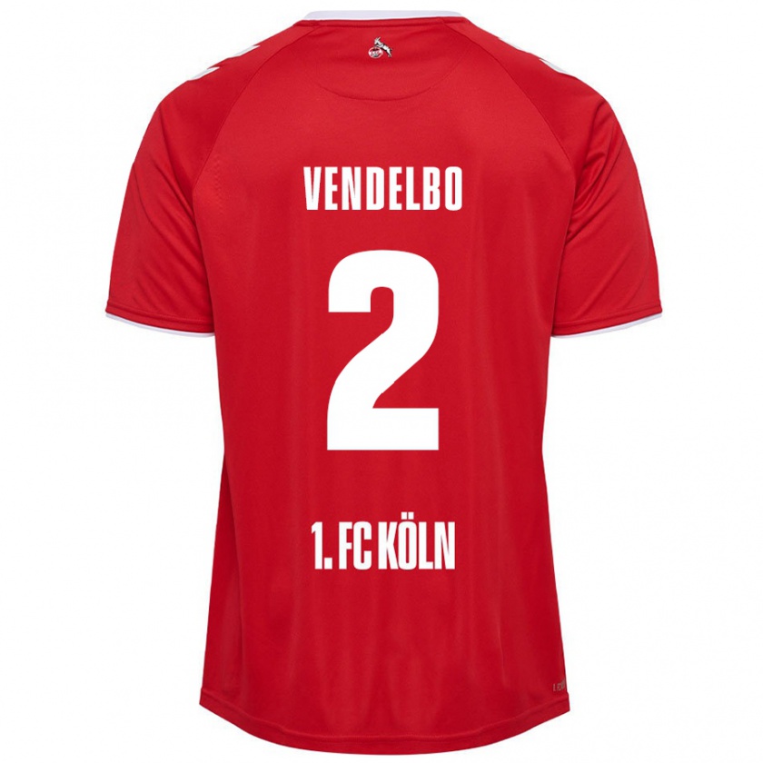 Kandiny Damen Sofie Vendelbo #2 Rot Weiß Auswärtstrikot Trikot 2024/25 T-Shirt