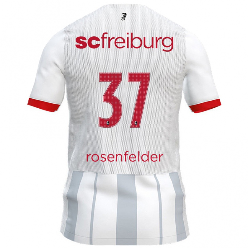 Kandiny Damen Max Rosenfelder #37 Weiß Grau Auswärtstrikot Trikot 2024/25 T-Shirt